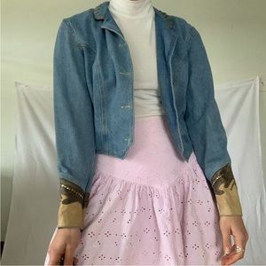 90s Cache cropped denim jacket